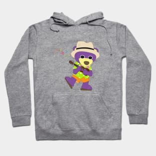 Mr.purple bear is playing Ukulele Hoodie